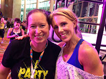Pearl Howie at Zumba Convention 2014 with Caroline Parsons