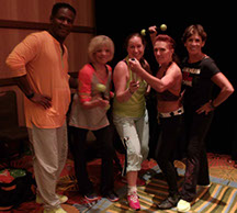 Pearl Howie with Zumba Gold Toning Team Josie Gardiner Joy Prouty Jani Roberts Zumba Convention 2013