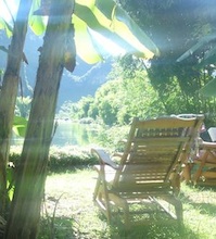 Chair by the side of the river Yangshuo